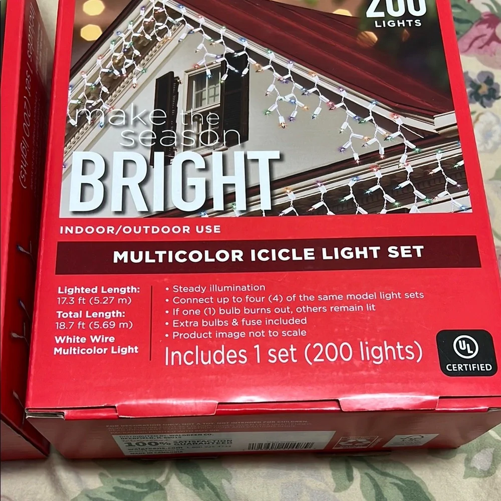 Multicolor Icicle Light 2 Sets